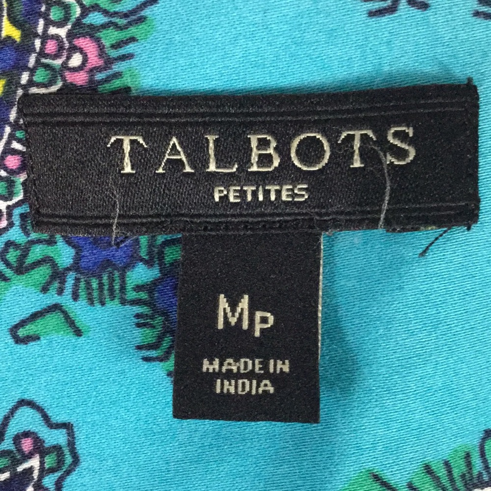 NWOT Talbots multicolor paisley button-down - wow! - Picture 6 of 7